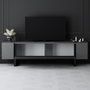 Hanah Home Yildiz Soporte para Televisión Antracita y Negro